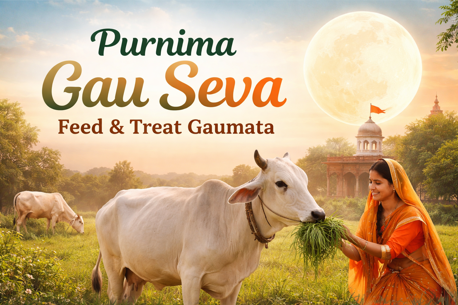 Purnima Gau Seva – Feed and Treat Gaumata