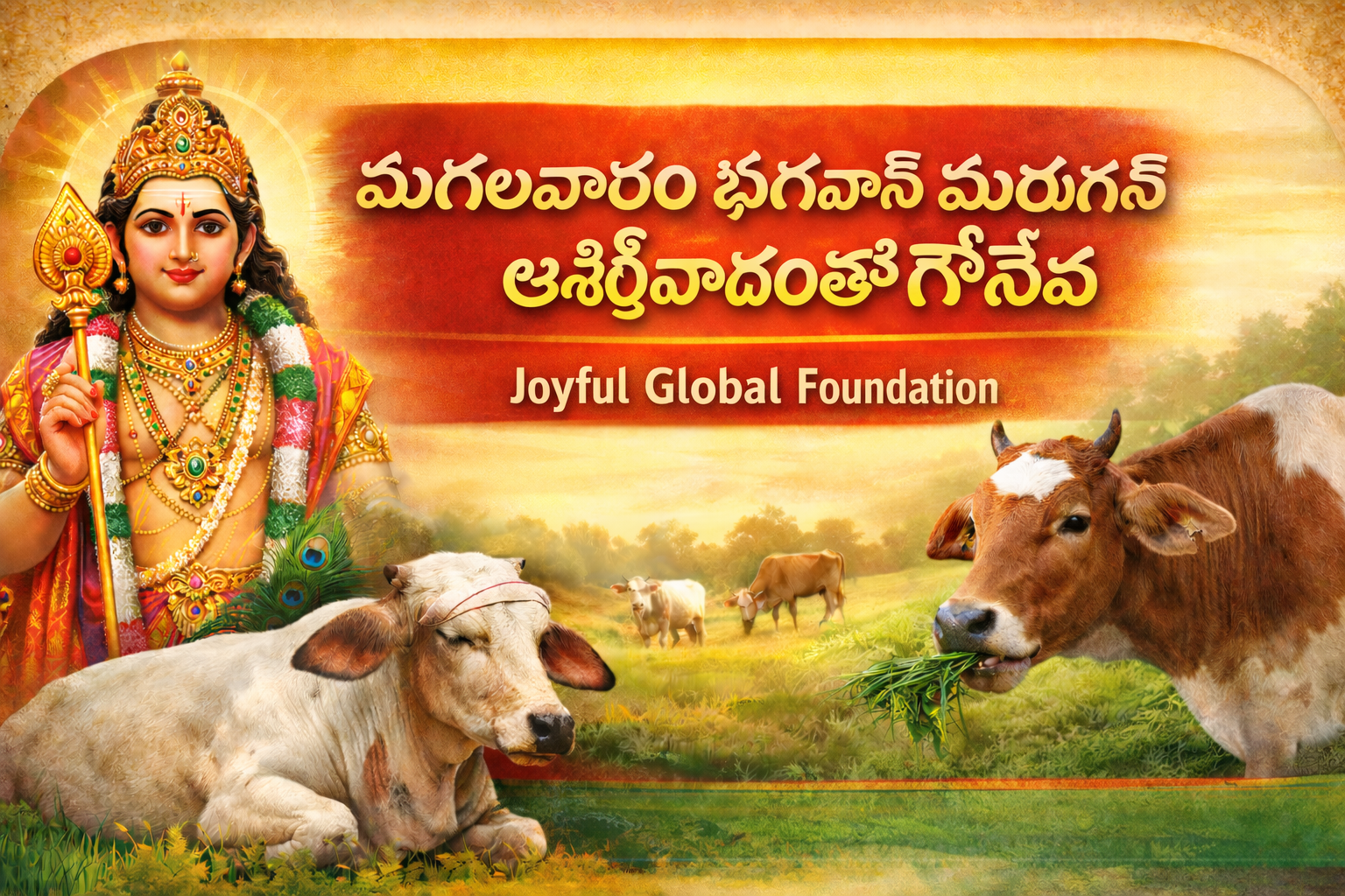 మంగళవారం భగవాన్ మురుగన్ ఆశీర్వాదంతో గోసేవ