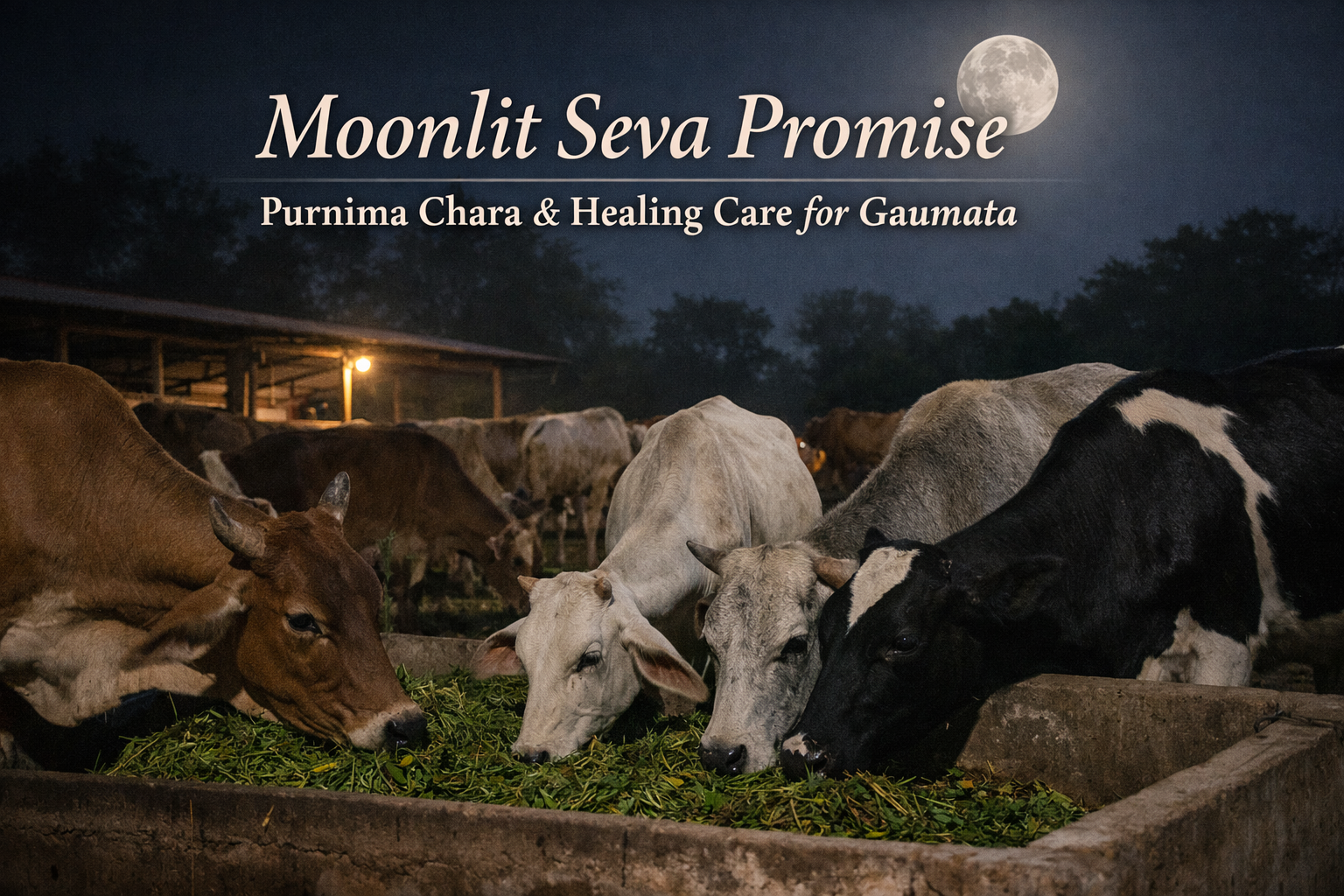 Moonlit Gau Seva – Purnima Chara & Healing Care for Gaumata