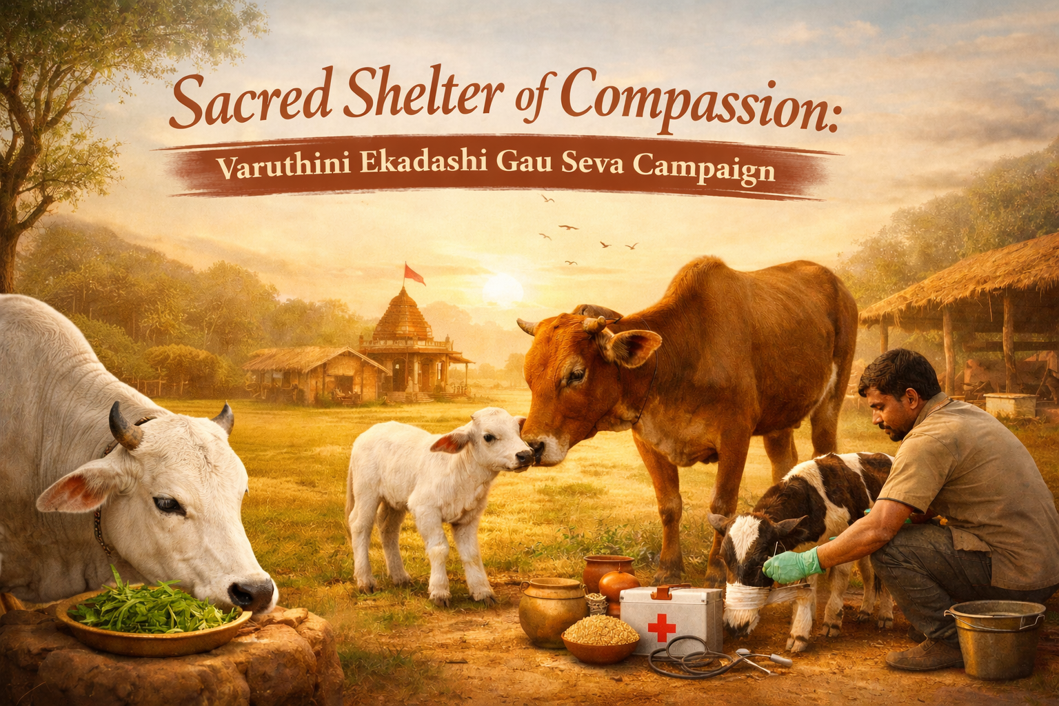 Sacred Shelter of Compassion: Varuthini Ekadashi Gau Seva