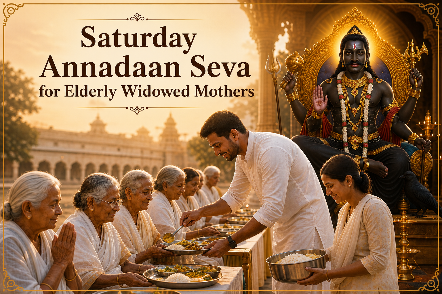 Saturday Annadaan Seva for Elderly Widowed Mothers