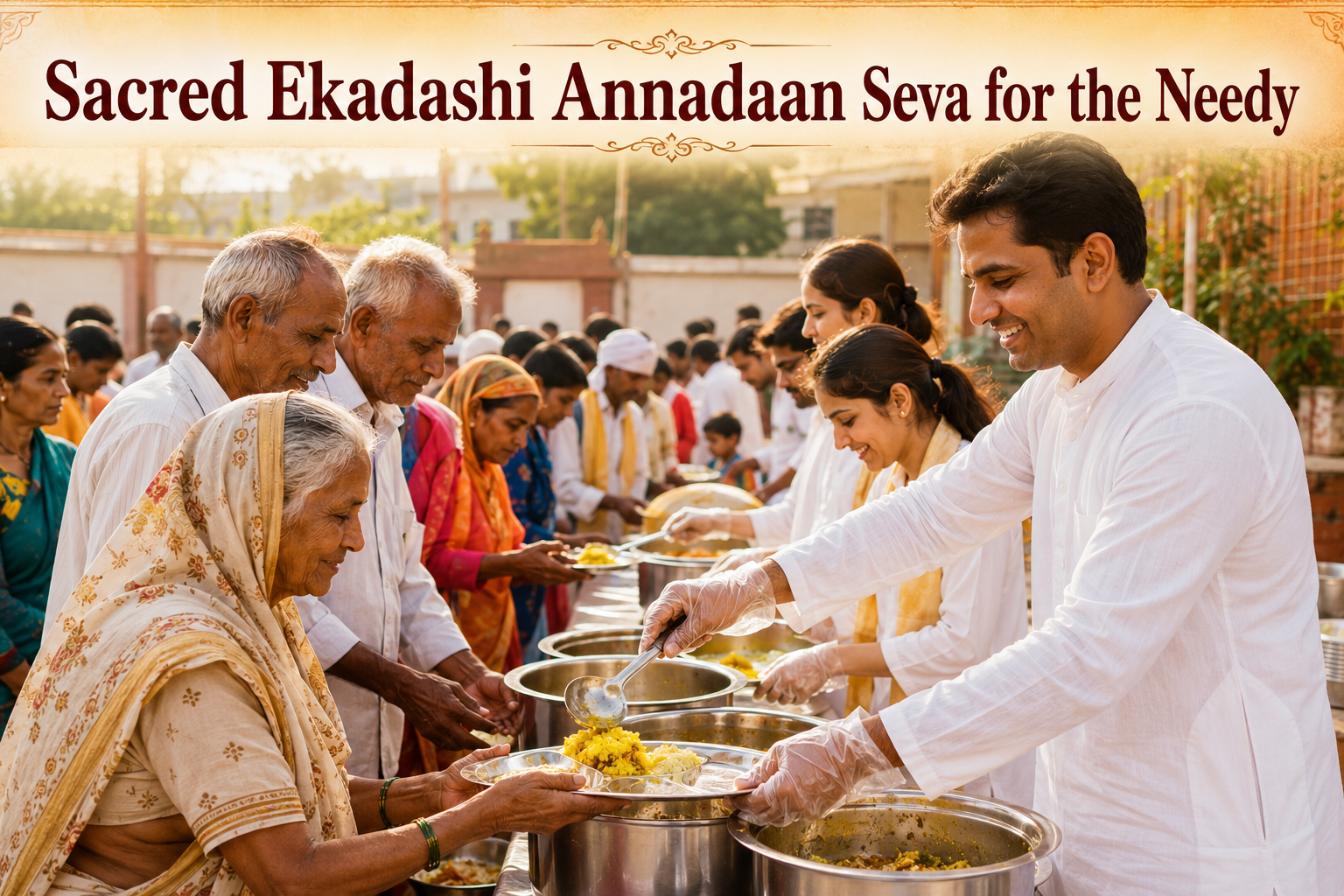 Sacred Ekadashi Annadaan Seva for the Needy