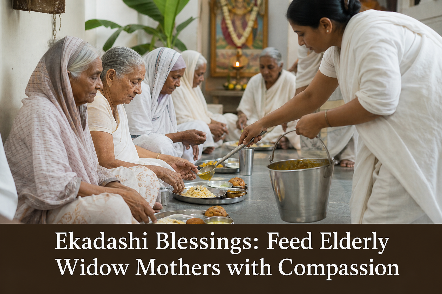 Ekadashi Blessings: Feed Elderly Widow Mothers with Compassion