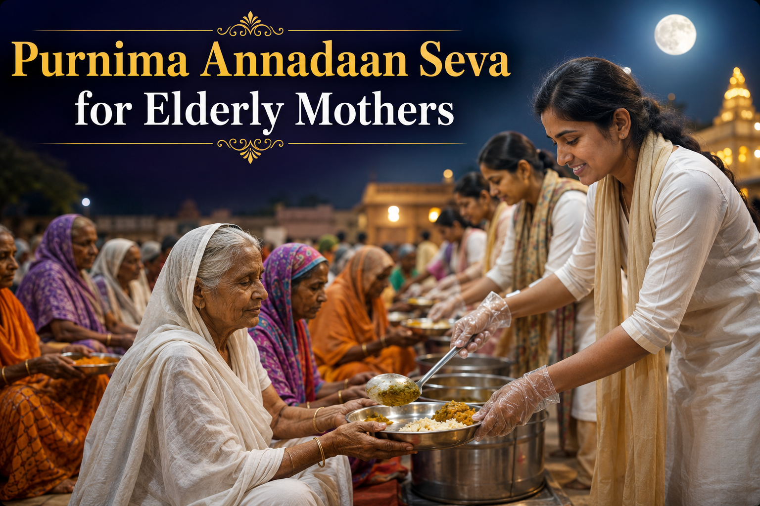 Purnima Annadaan Seva for Elderly Mothers